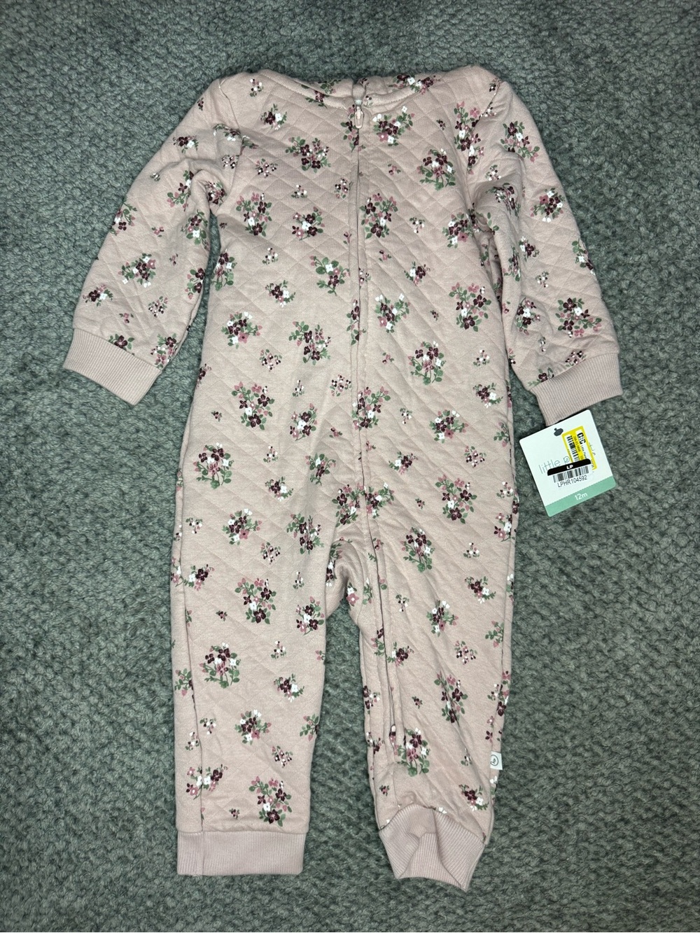 Little Planet by Carter’s Organic Baby Girl Quilted Hooded 1pc - Floral 12Months